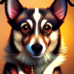super cute dog exceptionally high detail deep colors