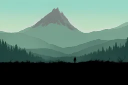 mountain, forest,comic book, post-apocalypse