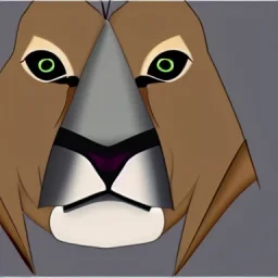 Lion King Animation OC Loca male lion triangular face shape hooked black nose tip