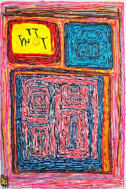 Manifest your longing; a mashup of the styles of Philip Guston and HundertwASSER