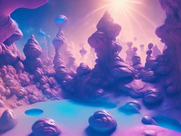 colorful underground crystal cosmic and galactic ambiance landscape sky rocks sunny pool surreal, full of details, smooth, bright sunshine，soft light atmosphere, light effect，vaporwave colorful, concept art, smooth, extremely sharp detail, finely tuned detail, ultra high definition, 8 k, unreal engine 5, ultra sharp focus