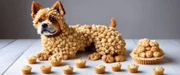 carpenter dog made of muffins