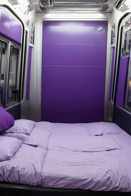 Métro with cosy beds, purple,, hippie