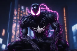 Machine symbiote in 8k solo leveling shadow drawing, joker model, neon lights, intricate details, highly detailed, high details, detailed portrait, masterpiece,ultra detailed, ultra quality