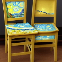 coffee mug chair image in style of van gogh