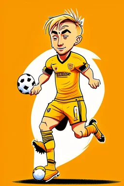 Jarrod Bowen English football player cartoon 2d