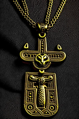 léopard avec un collier de la croix ankh