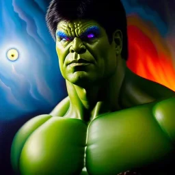 Ultra detailed fullbody Portrait in oil on canvas of Breaker Of Worlds Hulk, extremely detailed digital painting, extremely detailed face,crystal clear Big Glowing eyes, mystical colors ,perfectly centered image, perfect composition, rim light, beautiful lighting, 8k, stunning scene, raytracing, anatomically correct, in the style of robert e howard and Ken Kelley and Ohrai Noriyoshi and Simon Bisley and tomzj1