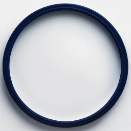 A round simple midnight blue frame on a white background