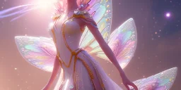 crystal subtle flower in a galactic ambiance beautiful fairy, transparent, delicate colors, in the foreground, full of details, smooth，soft light atmosphere, light effect，vaporwave colorful, concept art, smooth, extremely sharp detail, finely tuned detail, ultra high definition, 8 k, unreal engine 5, ultra sharp focus