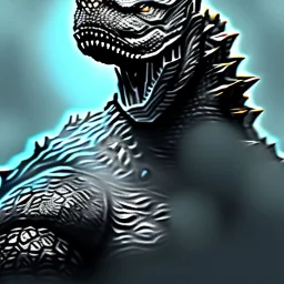 Full Drawing of Godzilla Diego Velázquez Style