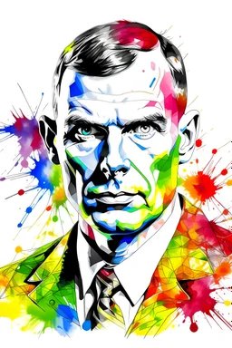 alan turing water color splash