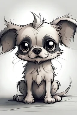 Draw a really cute dog make it look scarier even more scarier even more scarier