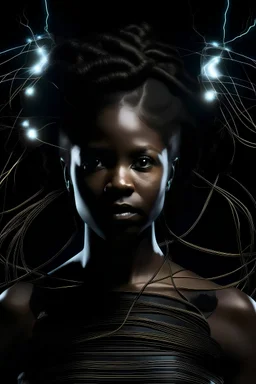 A black woman with electricity powers