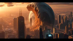 Planet swallowing megacity.