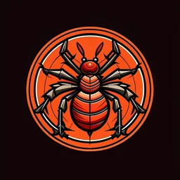 a basketball logo with a mean insect