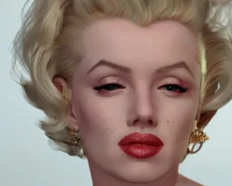 Marilyn Monroe, smokes a cigarette, photorealistic illustration, 4k