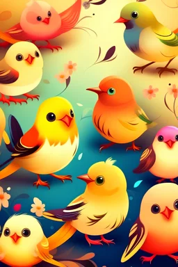 cute birds wallpaper