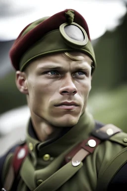 portrait a norwegian soldier