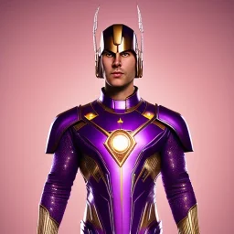 Cosmic super hero, purple costume,8k HD image,