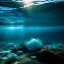 underwater images in an icy sea