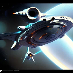 Ncc-1701 starship uss Enterprise, star trek, propulsion, dual jet thrusters