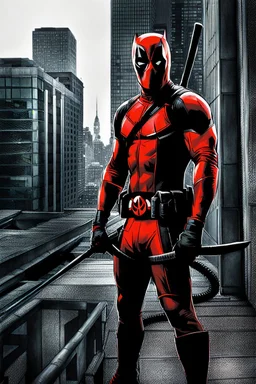 Daredevil / Deadpool hybrid. Photograph.