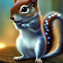 cute squirrel “wearing avatar make up” Pandora