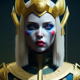 Ukrainian woman, rounded face, blonde, blood, black, blue, yellow, samurai helmet, decorative color feathers, retro, bamboo, leather, soft color, highly detailed, art stations, concept art, smooth, unreal engine 5, god rays, ray tracing, RTX, lumen lighting, ultra detail, volumetric lighting, 3d, finely drawn, high definition, high resolution.