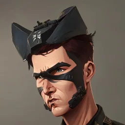 Tom Cruise Christmas military cyberpunk mask goatee