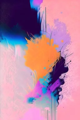 Abstract watercolour painting in the style of calderara