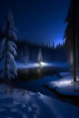 Nature finland winter night