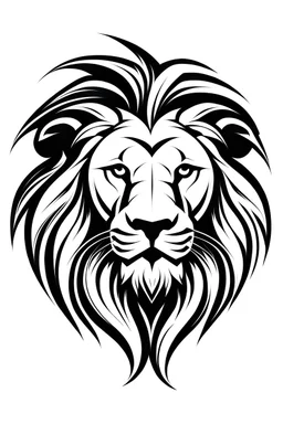 lion ink logo, white background