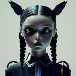 wednesday addams, hyper detail, octane render, unreal engine 5, 8k resolation