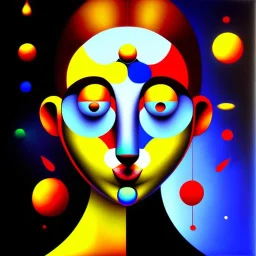 portrait of a woman joan miro style