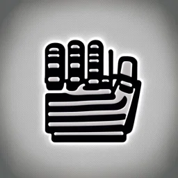 a simple logo of an hand with thumb up, line, flat, vector icon