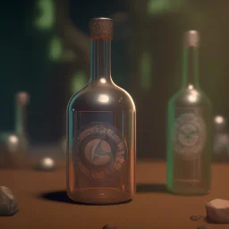 Space in bottle, realistic, unreal engine 5, cinematic