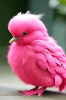 the pink crepy bird