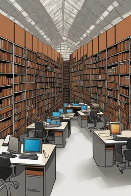 Library, computers, search