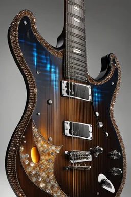 Electric Guitar made of luxury Cyristal diamonds