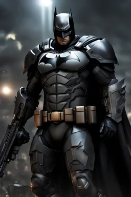 Batman in power armor, photorealistic