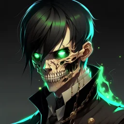 male, half-elf, young, noble, costume, skull mask, pale skin color
