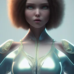 3d female, muscular, latex leotard, cute big circular reflective eyes, thin waist, Pixar studio movie style, unreal engine cinematic smooth, intricate detail, cinematic, wide angle, full body