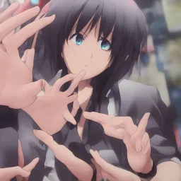 hand with five perfect finger, anime