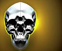 a human skull in a clamp tool, tools tabletop background