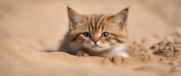 gremlin sand cat in burrow