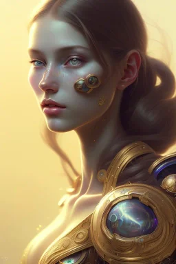 girl, cute, beautiful, milf, grosse oberweite, 8k resolution concept art portrait by Greg Rutkowski, Artgerm, WLOP, Alphonse Mucha dynamic lighting hyperdetailed intricately detailed Splash art trending on Artstation triadic colors Unreal Engine 5 volumetric lighting, long hair, brown eyes, black hair