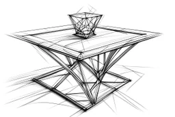 “Table” Concept Diamond Sketch with white background