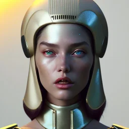 woman, rounded face, gloss, round helmet, decorative color feathers, retro futuristic, latex coat, soft color, highly detailed, art stations, concept art, smooth, unreal engine 5, god rays, ray tracing, RTX, lumen lighting, ultra detail, volumetric lighting, 3d, finely drawn, high definition, high resolution.