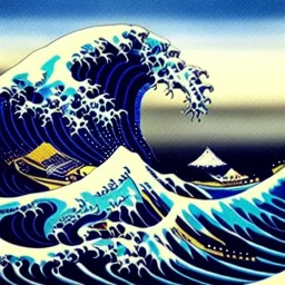 Ultra detailed fullbody Portrait in oil on canvas of The Great Waves off Kanagawa with lighthouse,extremely detailed digital painting, extremely detailed face,crystal clear eyes, mystical colors ,perfectly centered image, perfect composition, rim light, beautiful lighting,masterpiece,8k, stunning scene, raytracing, anatomically correct, in the style of robert e howard and Wizyakuza and Ohrai Noriyoshi and Simon Bisley and uncannyknack